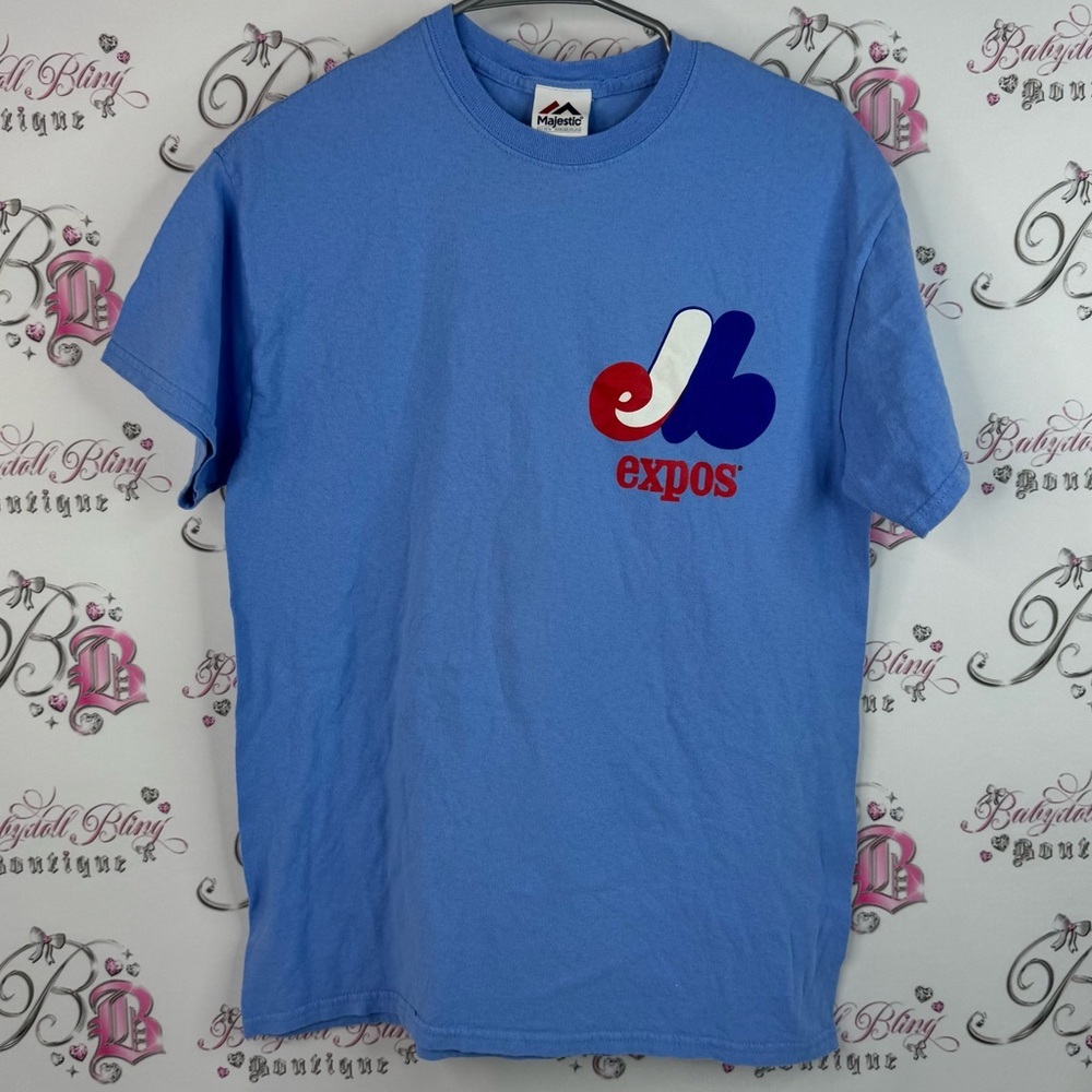 Majestic Carter tshirt tee shirt top number 8 Blue Expos Logo Tee